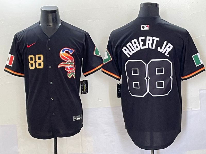Men 2025 Chicago White Sox #88 Robert jr Black Game Nike MLB Jersey style 7094->chicago white sox->MLB Jersey